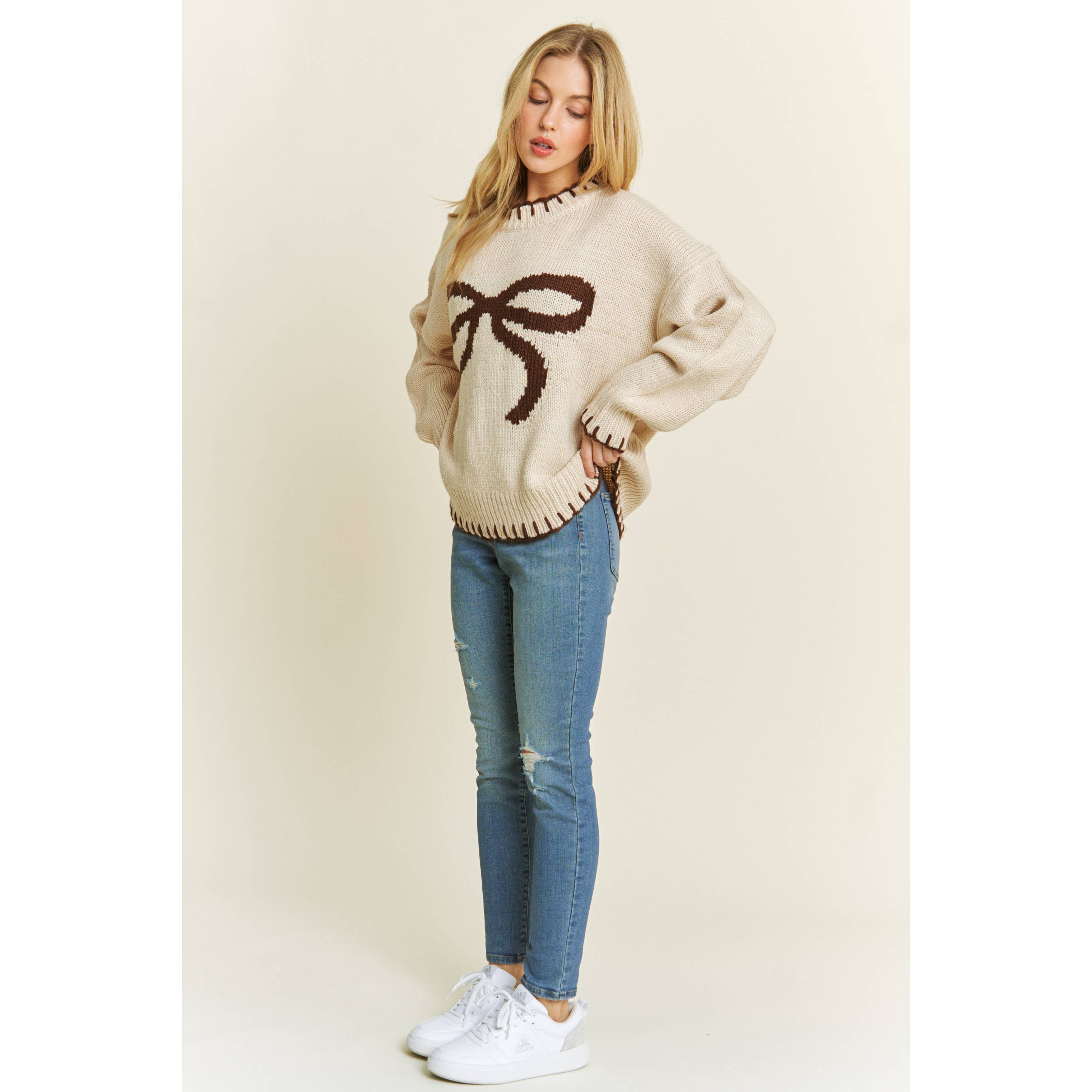 Ella BOW PULLOVER SWEATER