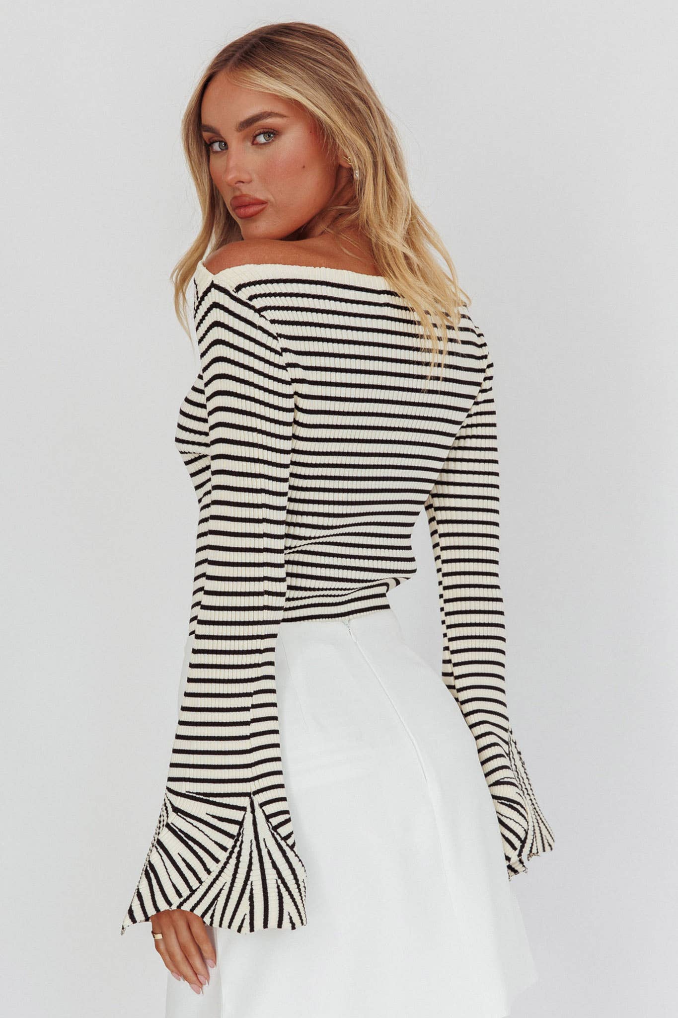 Betty LONG SLEEVE STRIPED TOP