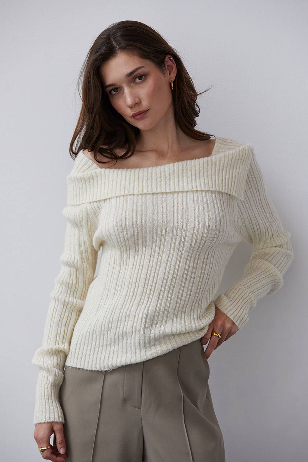 Shanie Off Shoulder Sweater Top