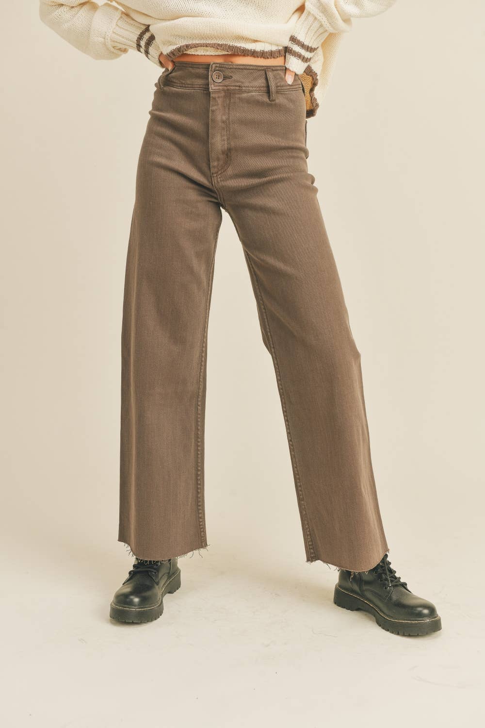 Andrea STRAIGHT WIDE LEG DENIM PANTS
