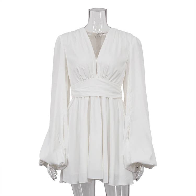 Allira V-Neckl Long Sleeves Mini Dress