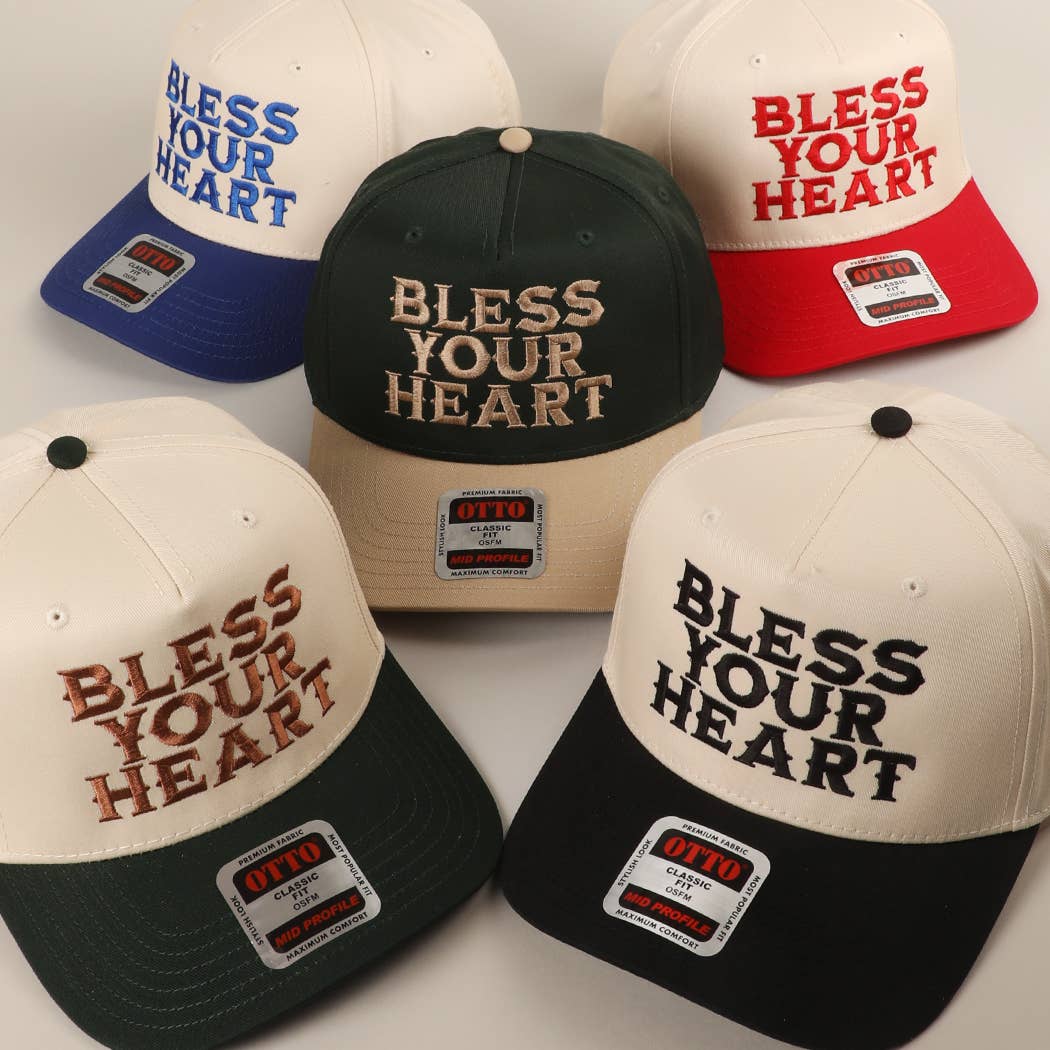 BLESS YOUR HEART Embroidery Trucker Hat