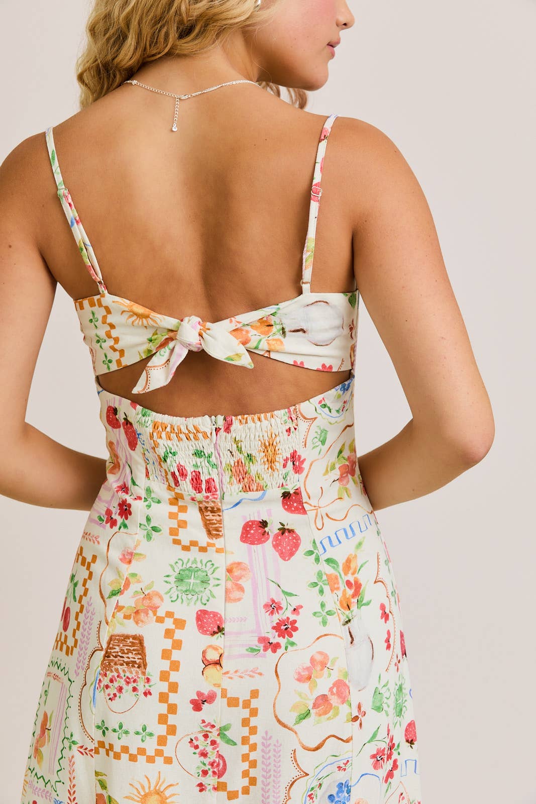 Tilly Fruit BUSTIER MIDI DRESS WITH SLIT