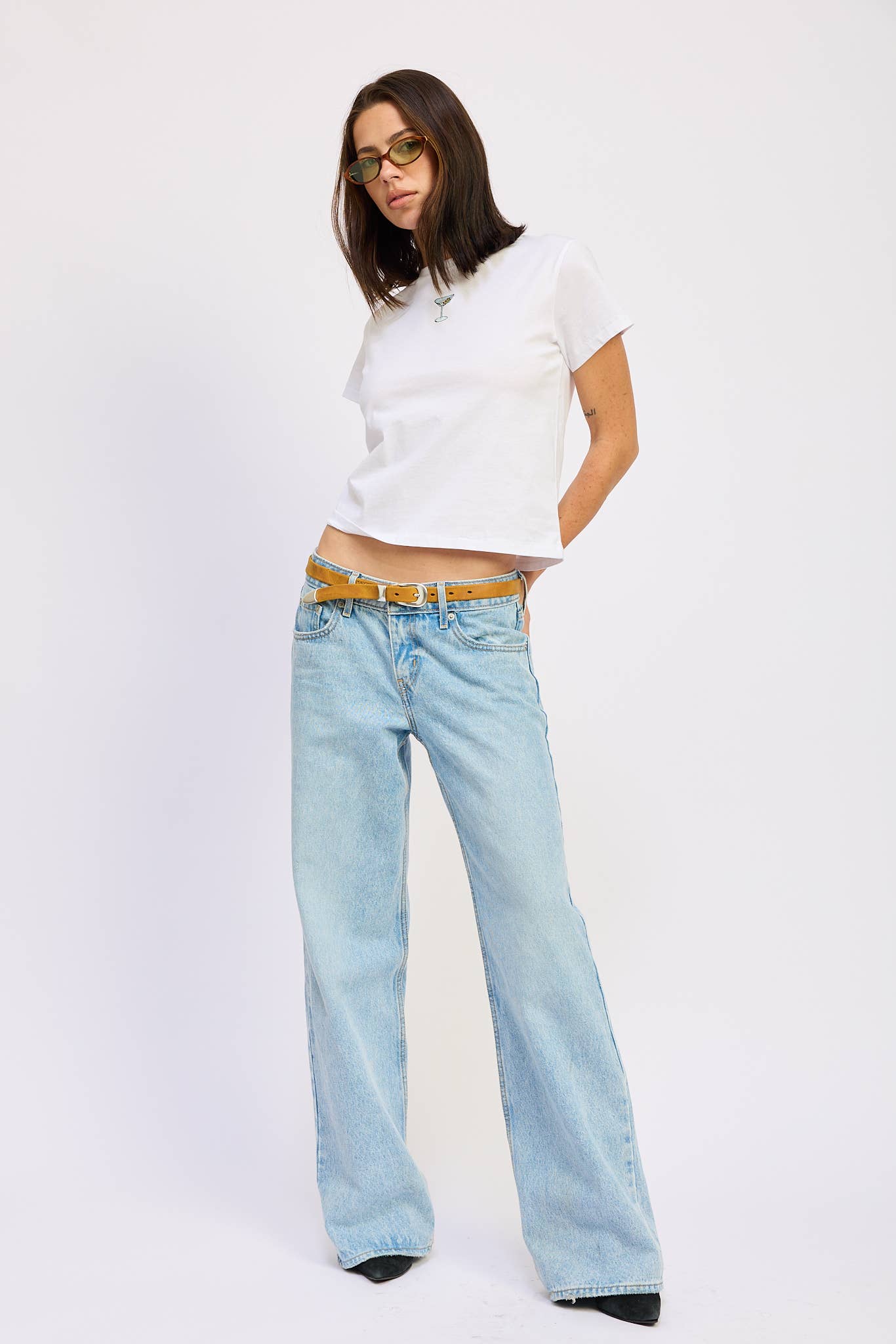 DIRTY MARTINI EMBROIDERED BABY TEE