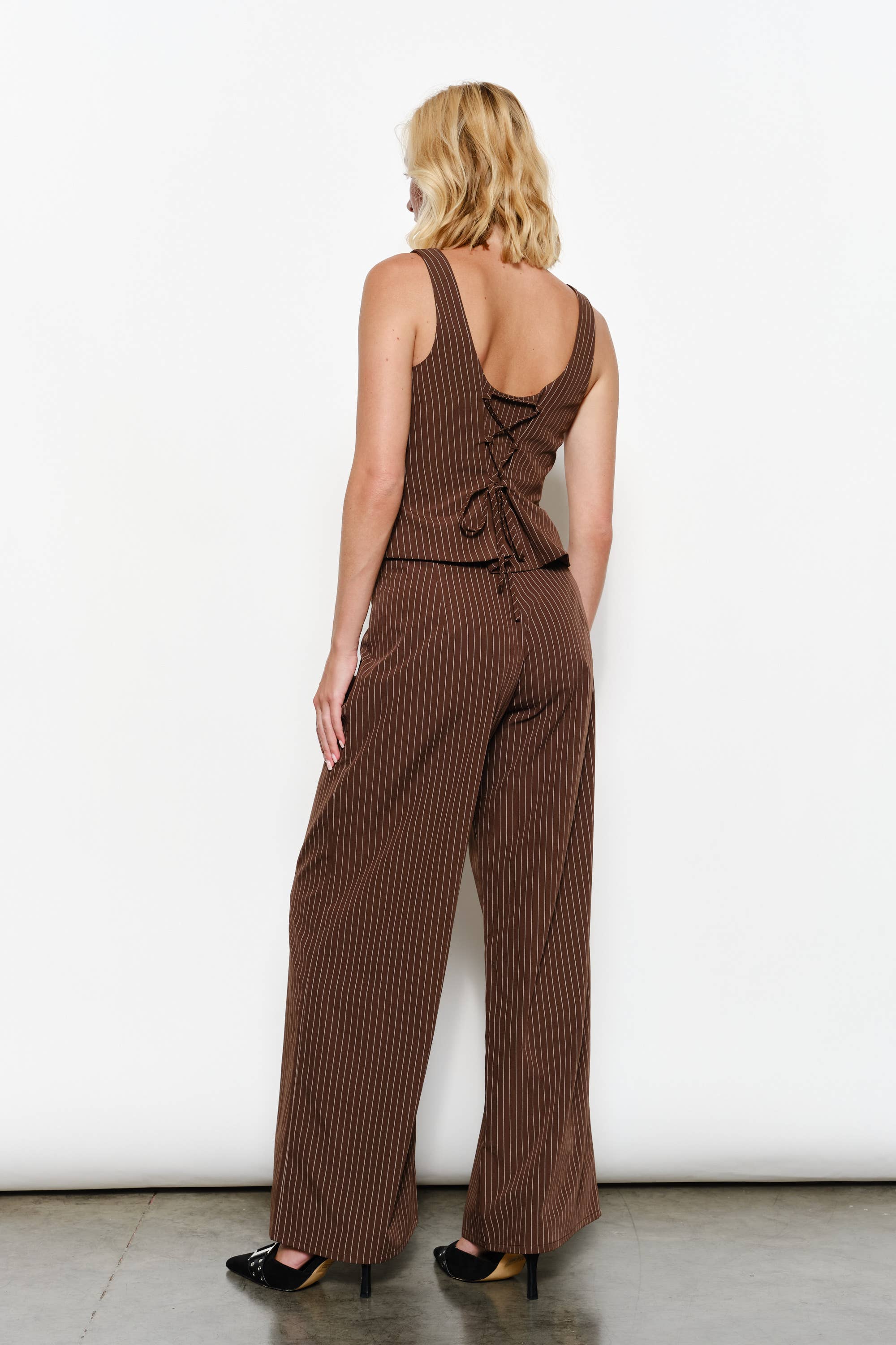 PAULA STRIPED TROUSERS