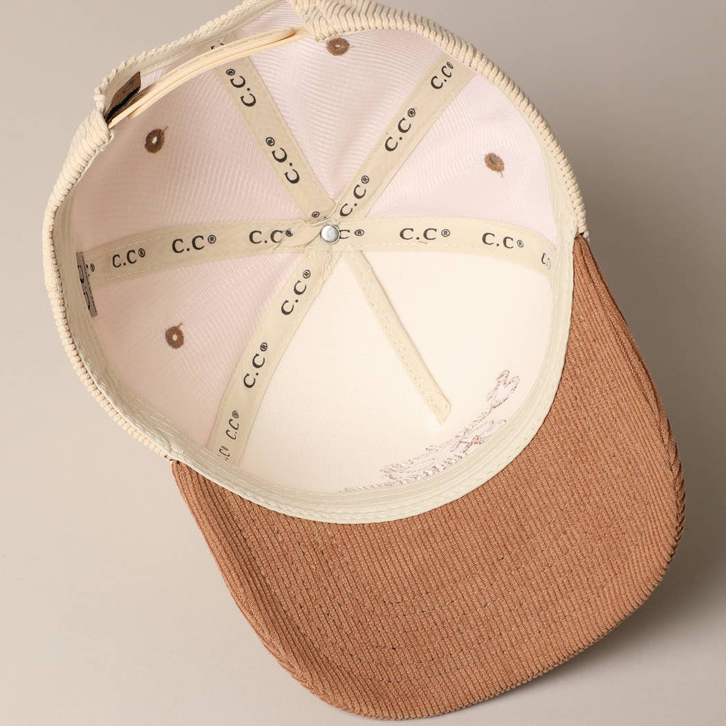 Sunday Funday Corduroy Trucker Baseball Cap