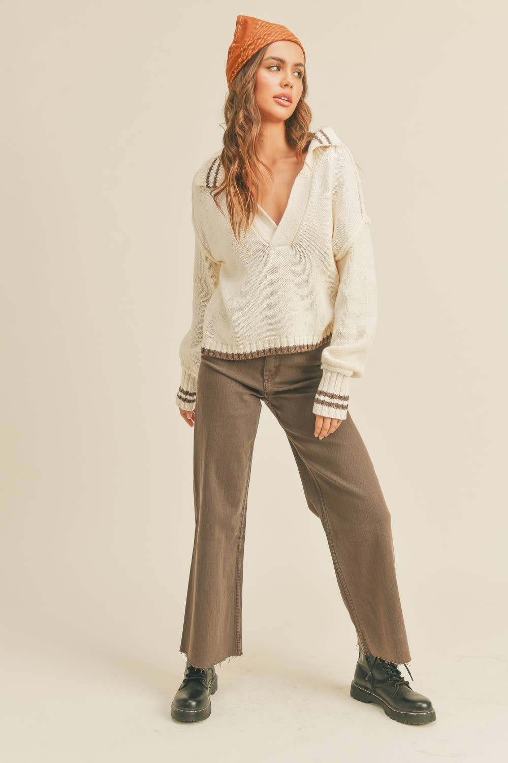 Andrea STRAIGHT WIDE LEG DENIM PANTS