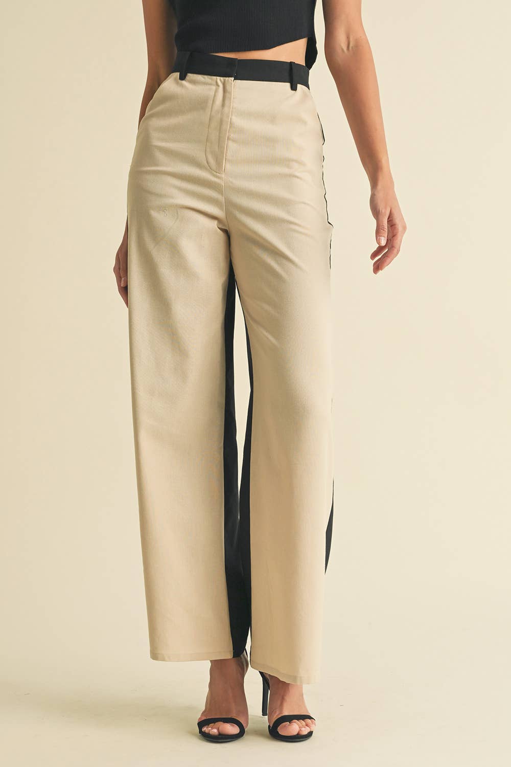 Valentina Linen Color Block Trouser