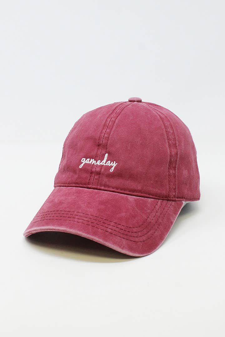 Game day Script Embroidered Baseball Cap
