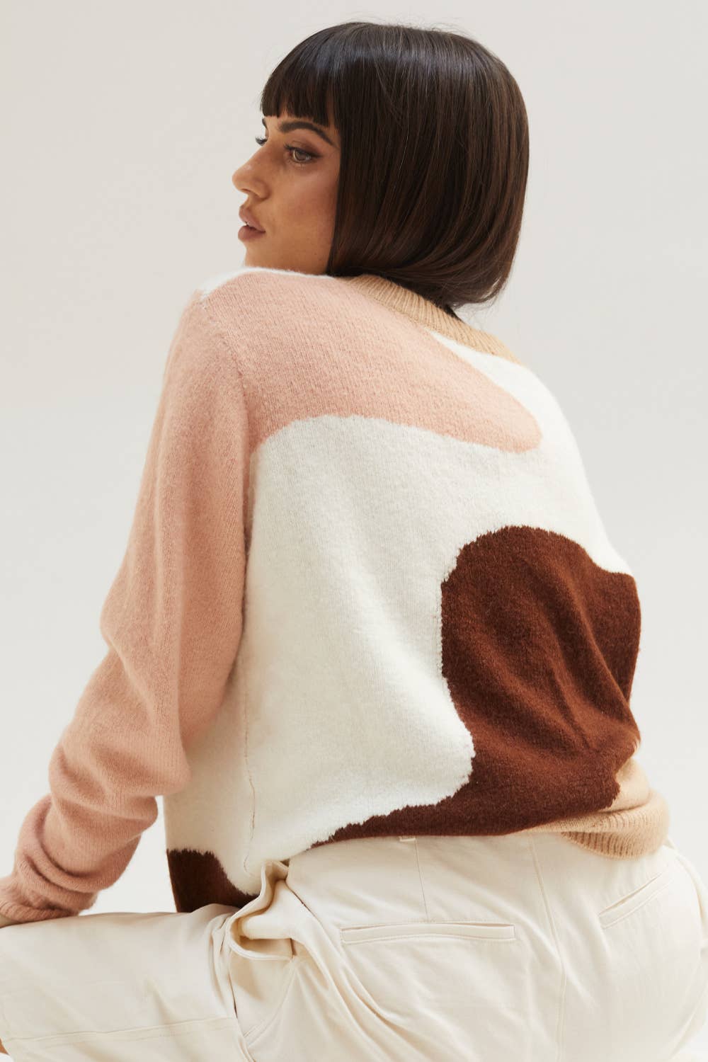 Cedar Color Block Sweater