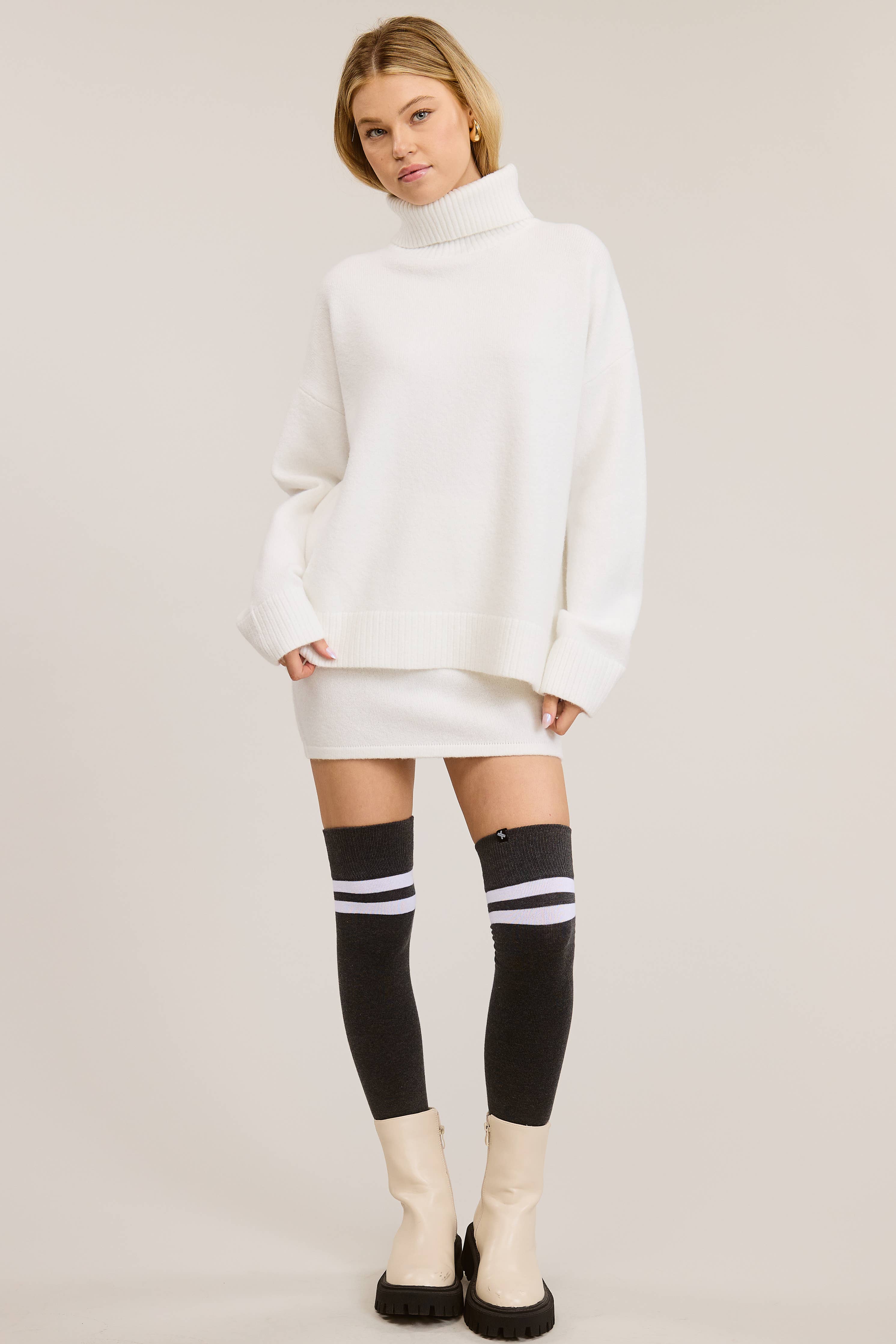 Hadley TURTLENECK SWEATER MINI-SKIRT MATCHING SET