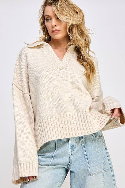 Alessia POLO COLLAR SOFT SWEATER