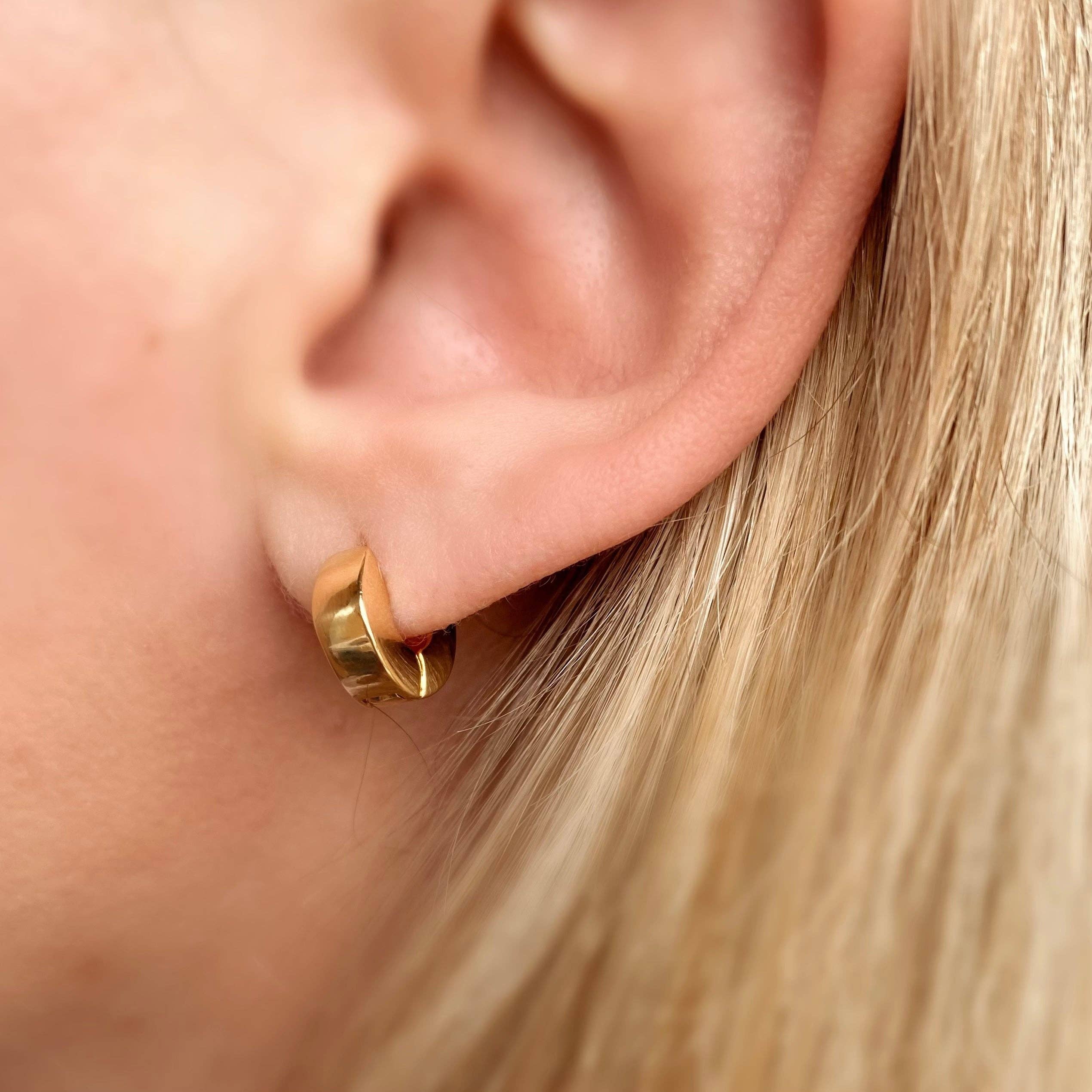 18k Gold filled Mini Chunky Clicker Earrings