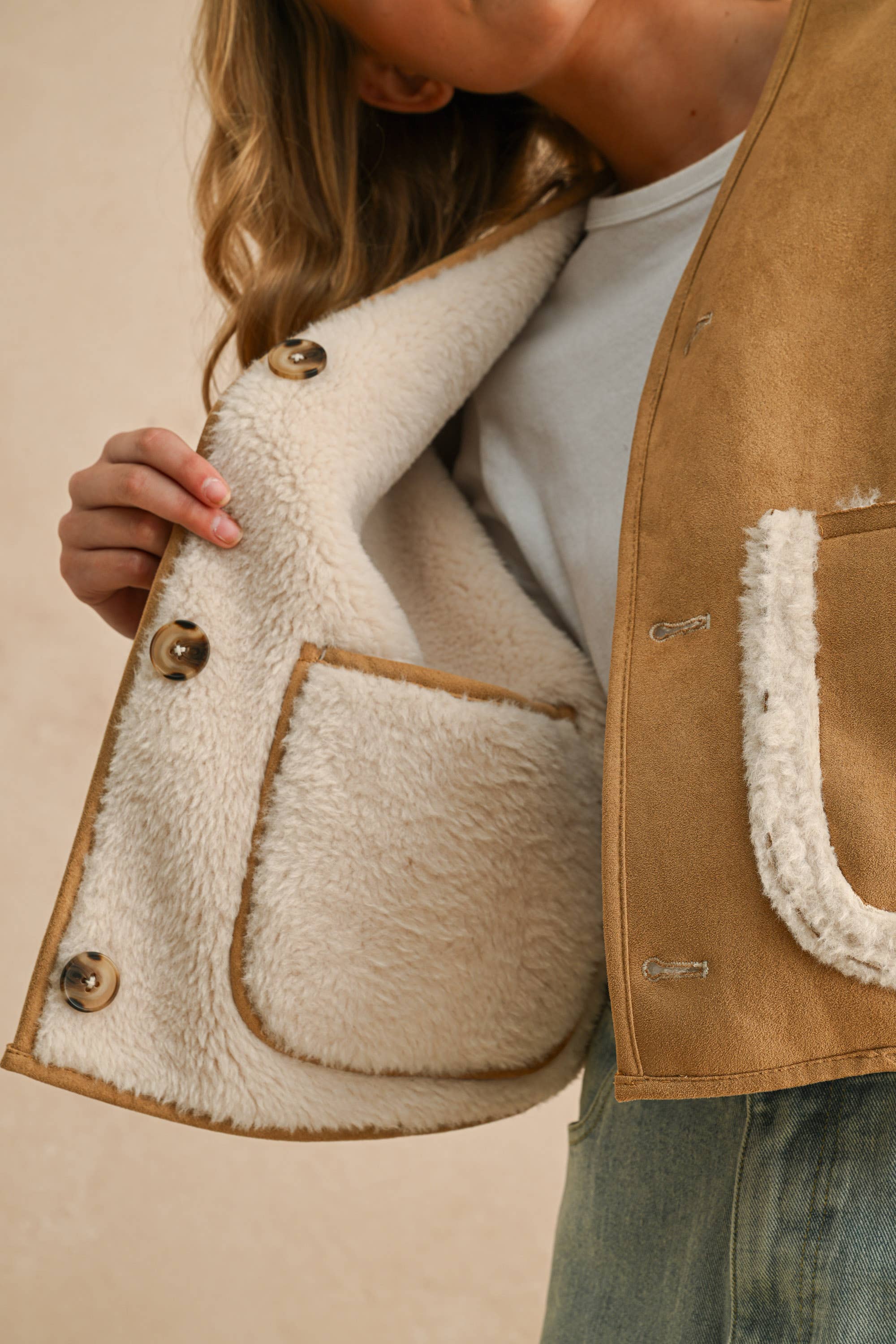 SHERPA AND SUEDE REVERSIBLE JAKCET