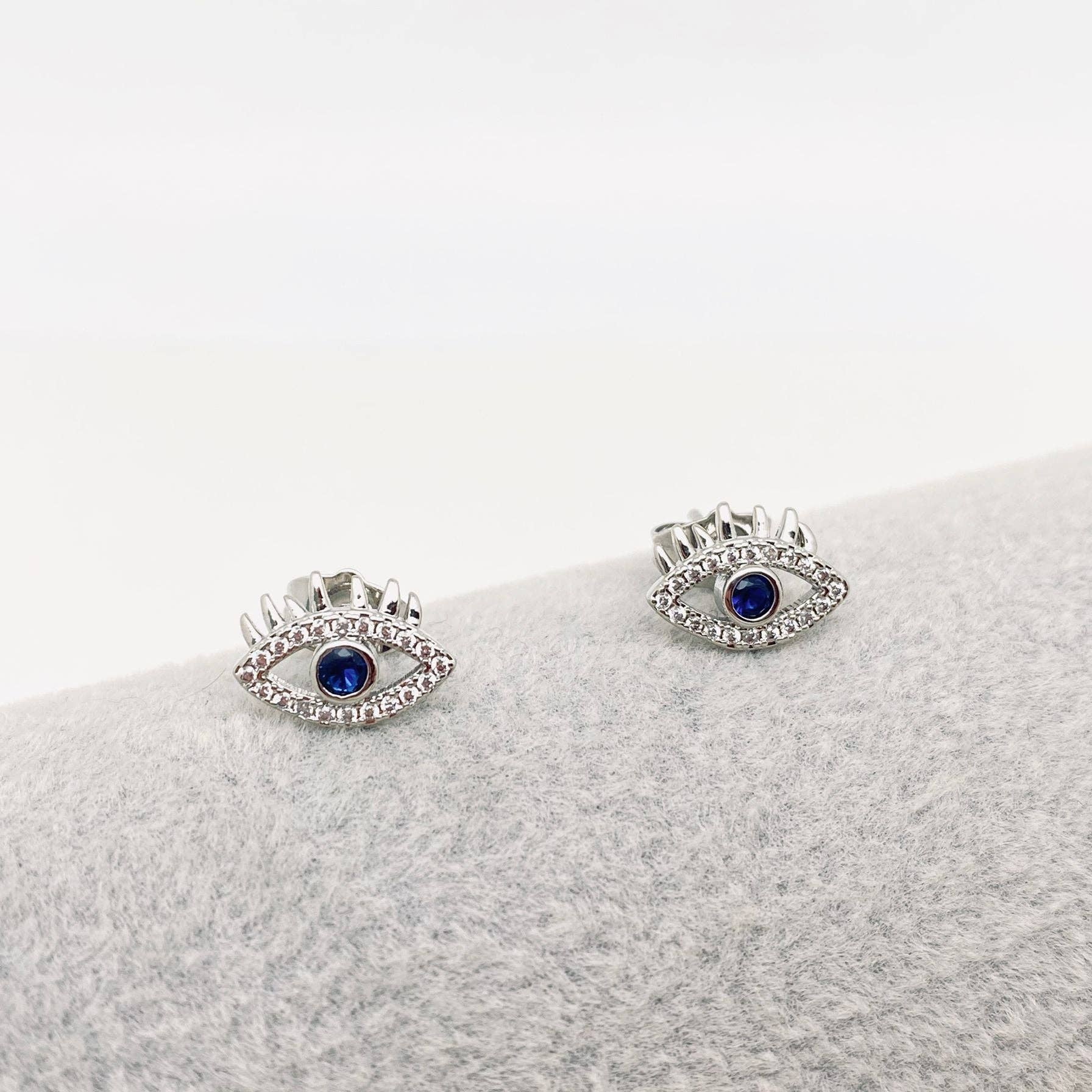 Evil Eye Ear Studs