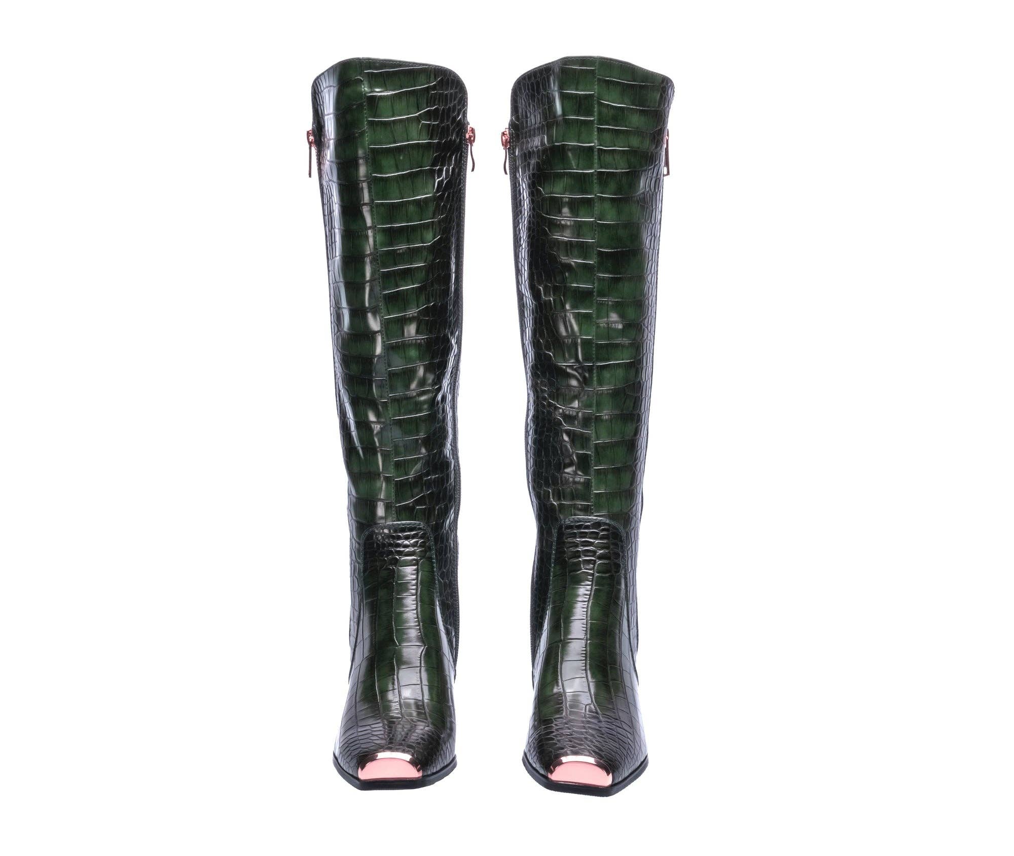 Ninety Union LONDON Tall Croco-Printed High Heel Boot