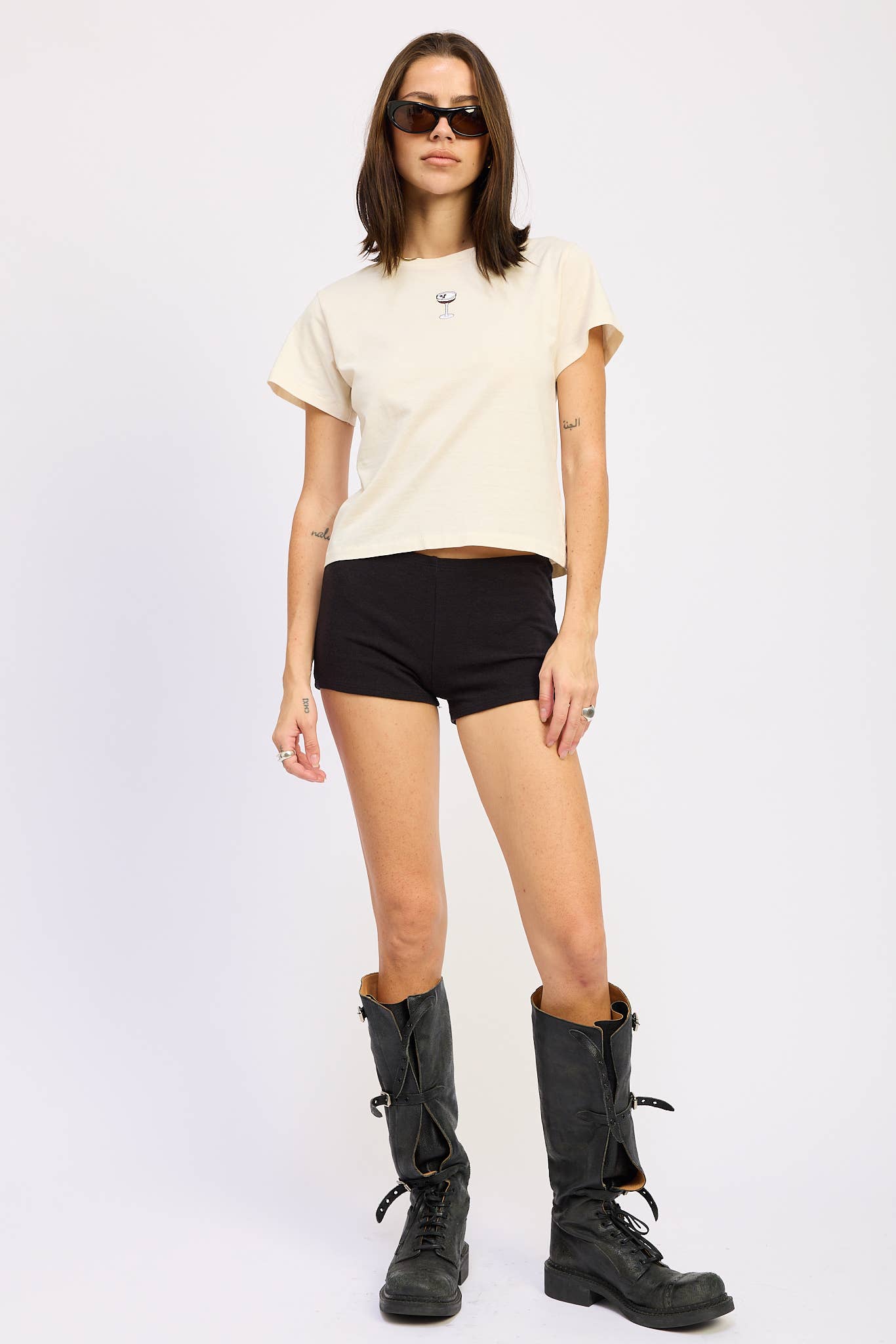 EXPRESSO MARTINI EMBROIDERED BABY TEE