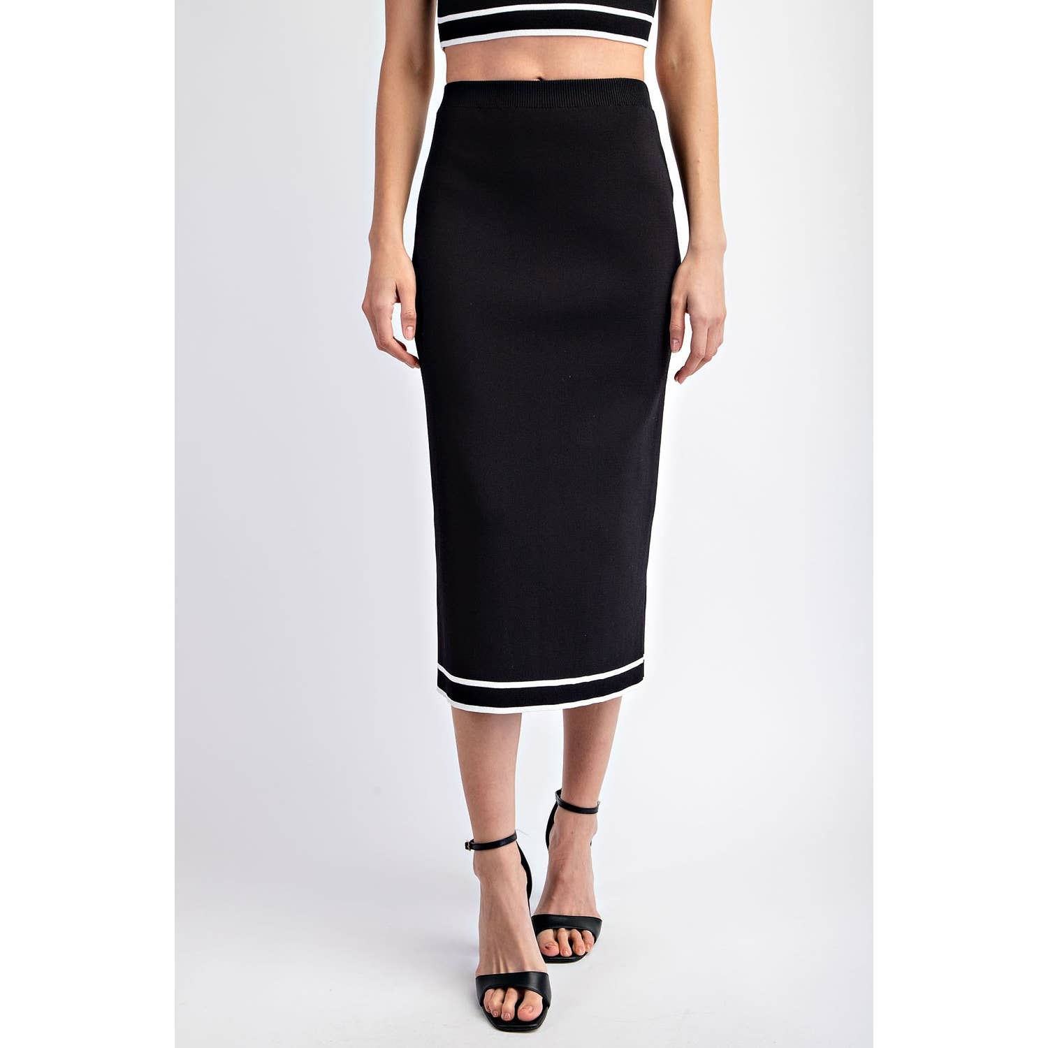 Rylee MIDI SKIRT WITH CONTRAST EDGE DETAIL