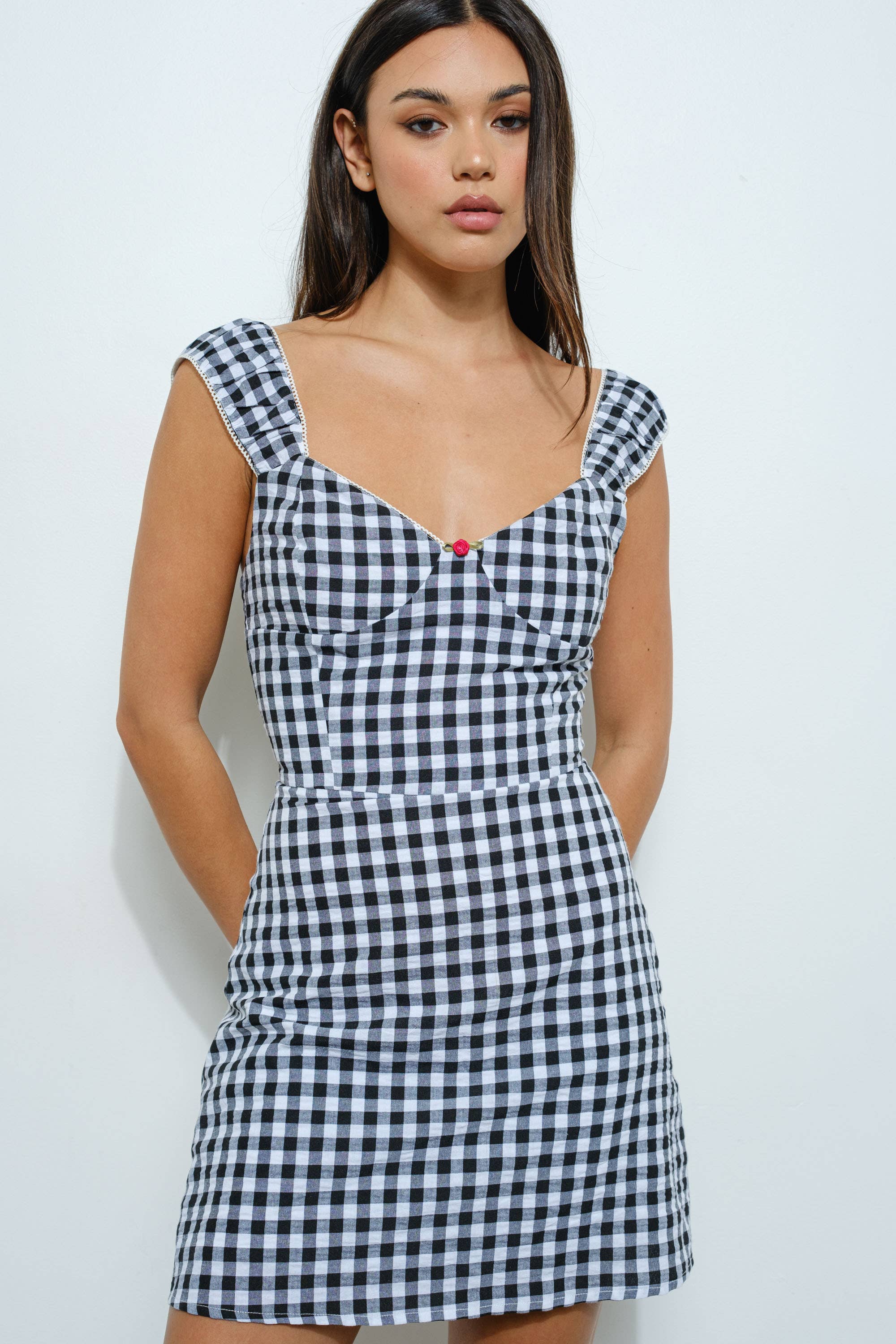 Noya Gingham Mini Dress