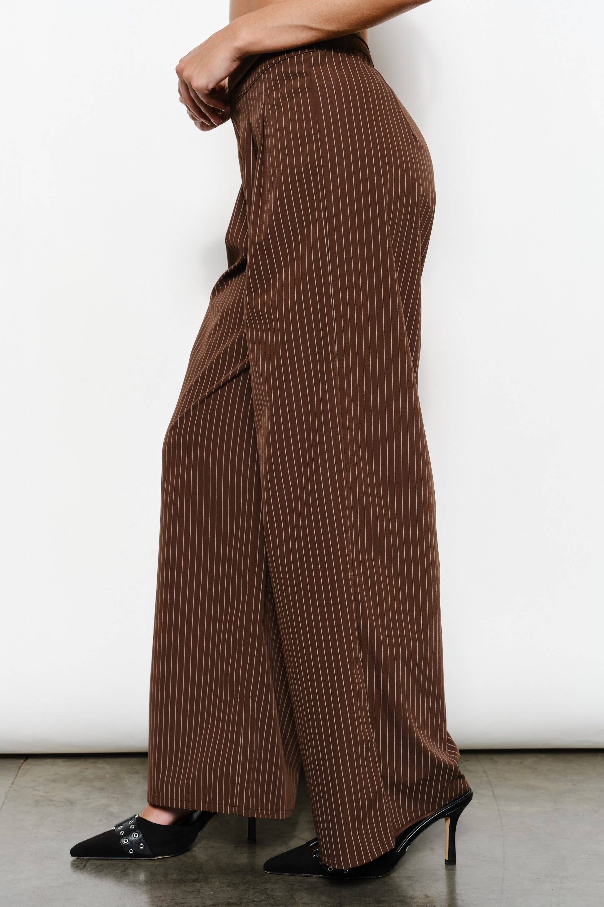 PAULA STRIPED TROUSERS