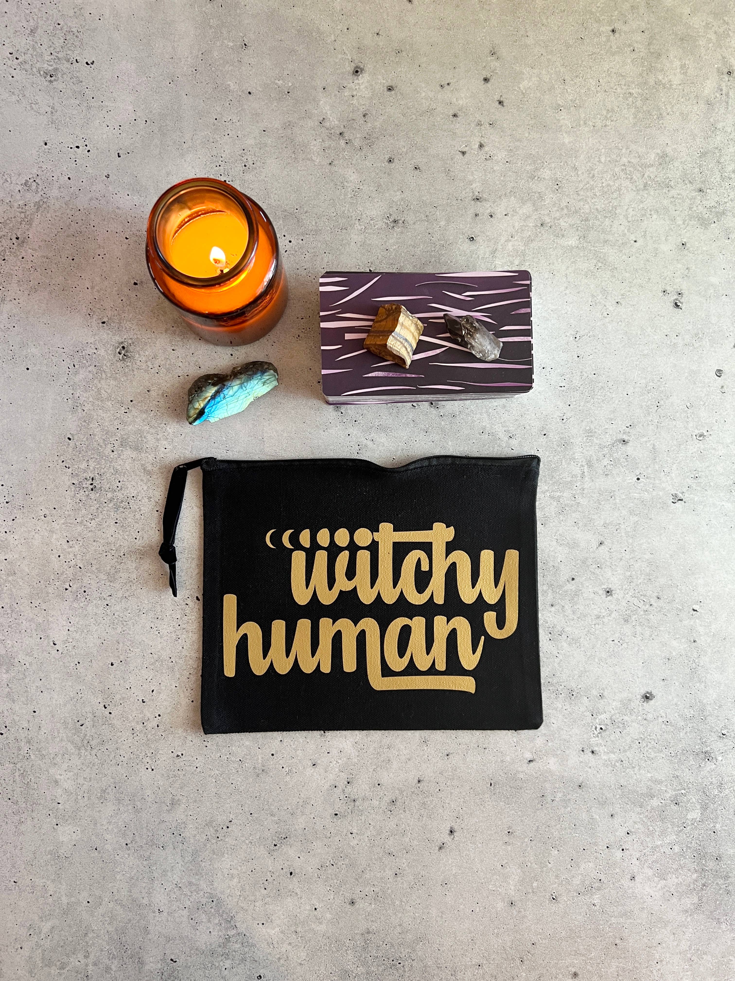 Witchy Human Zipper Pouch for Queer & Nonbinary