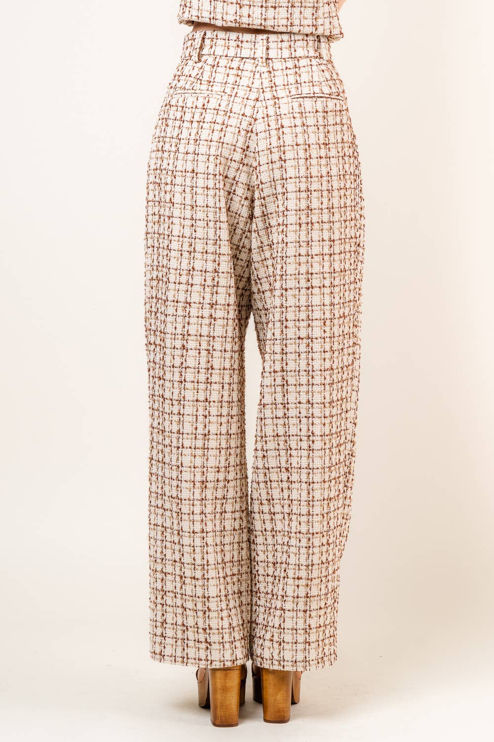 Becca BOUCLE WIDE LEG TROUSER
