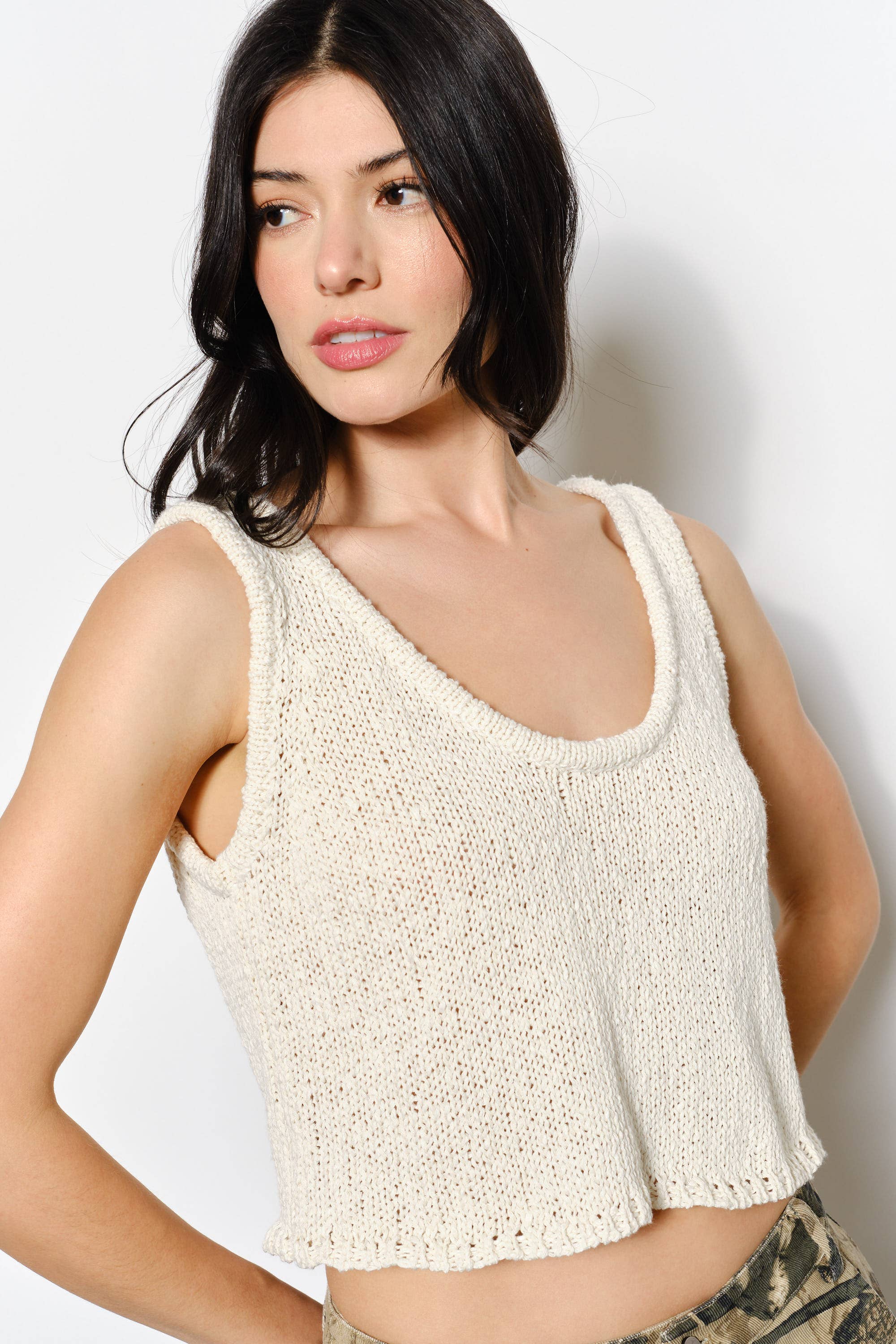 DANI BOUCLE KNIT TANK
