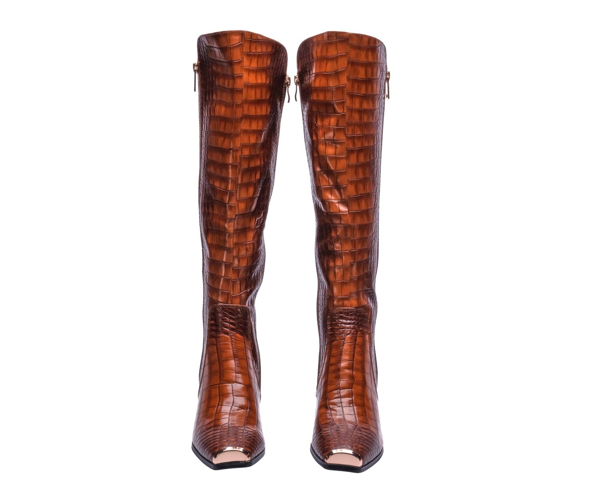 Ninety Union LONDON Tall Croco-Printed High Heel Boot